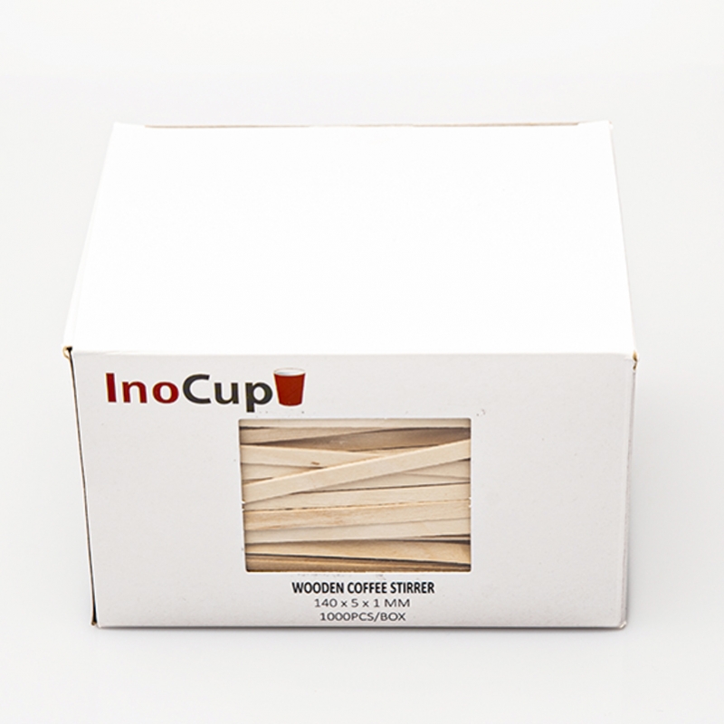 Kavos maišikliai mediniai 14 cm, 1000 vnt/dėž